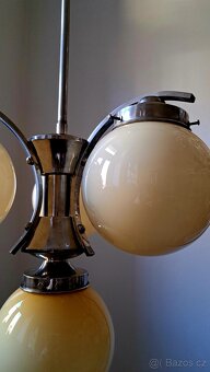 Art deco, starožitný lustr, osvětlení - 6
