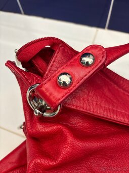 Vera Pelle červená kabelka | Made in Italy - 6