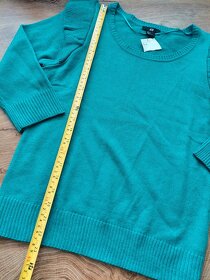 Vel. S H&M nový zelený svetr s volány - 6