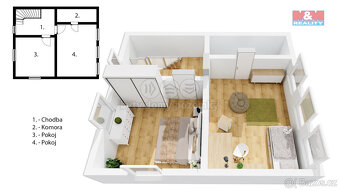 Prodej rodinného domu 3+1, 90 m², pozemek 1 897 m², Černava - 6