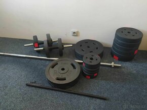 Benchpress lavice + sada závaží a činky - 6