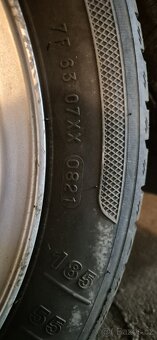 ALU 4x100, 185/55/14 originál VW, letní pneu - 6