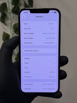 iPhone 12 Pro Max 128GB - 100% baterie, nefunkční Face ID - 6
