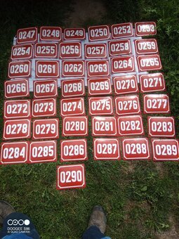 Smaltované cedule čísla - 6