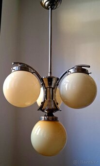 Starožitný Art Deco lustr, osvětlení,,.. - 6