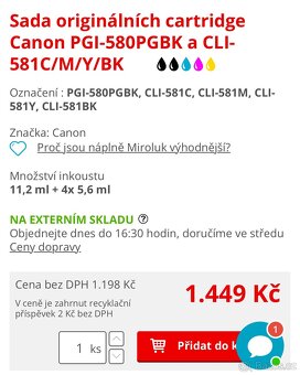 Canon náplně do tiskárny PIXMA, multipack 5 barev - 6