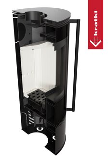 Krbová kamna KRATKI ERIK Ø 150 5,5 kW - 6