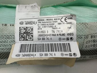 Stropní airbag pravý VW Golf VII 5G4880742A 5G4880741A - 6