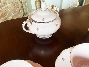 Růžový porcelánový čajový set Seltmann Weiden Bavaria - 6