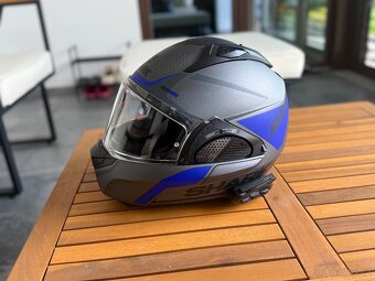 Odklápěcí přilba včetne intercomu Shark EVO-GT Encke Mat - 6