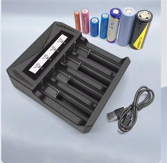 Inteligentní LCD nabíječka,1,2Važ 4,2V nabíjí všechny aku. - 6
