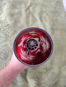 POHÁR RUBÍNOVÉ SKLO - 6