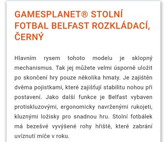 Stolní fotbal pro 4 hráče - 6
