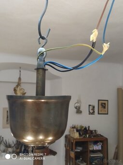 Velký starožitný starý lustr cca rok1925-30 - 6
