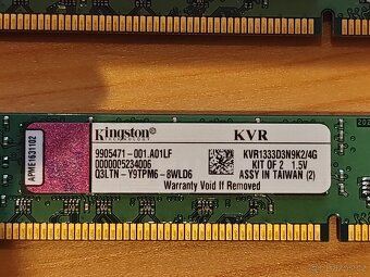 Prodám paměťové moduly pro PC RAM DDR3 - 6
