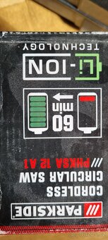 Aku okružní pilka PARKSIDE 12V - komplet - 6