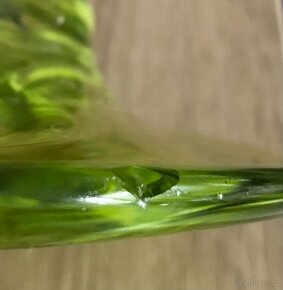 starožitná mísa hutní sklo Josefa Hospodka sklárna Chřibská - 6