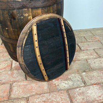 Dřevěný sud na vodu - natřený - 6