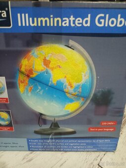 Svítící glóbus lampička, nový - 6