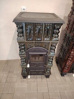 Kachlová kamna krbová Irina 4 zelené - 6