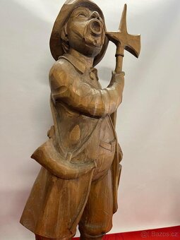 Dřevěná socha, Ponocný - 79cm - 6