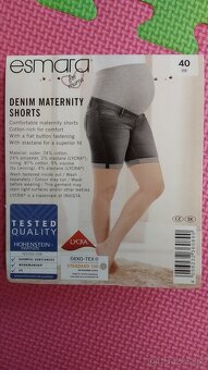 Těhotenské riflové kraťasy, vel. 40 - 6