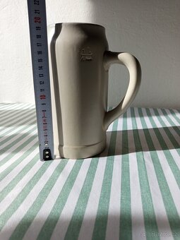Malachitové sklo a korbel z kameniny - 6