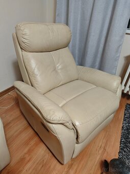 Kožená polohovací sedačka - 6