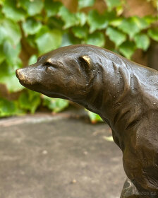 Bronzová socha soška - MEDVĚD soška z bronzu figurka - 6