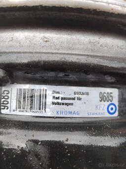 Prodám orig kola 16 Vw T5 T6 5X120 ET51 TRANSPORTER MULTIVAN - 6
