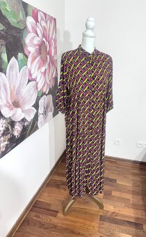 Viskózové košilové maxi šaty - 6