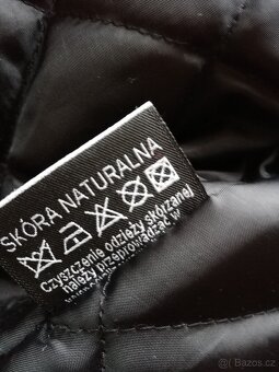 dámská kožená bunda s kapucí a kožíškem vel. 38/M - 6