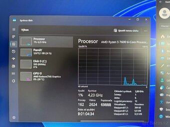 PC AMD Ryzen 5 7600, 16GB DDR5 - 6