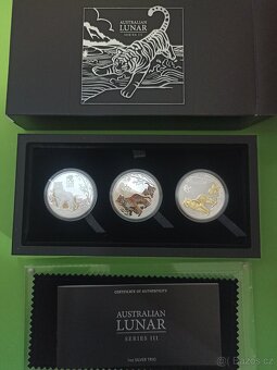Lunární mince serie III 3x1oz komplet - 6