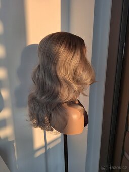 Paruka s krajkou platinovou blond ombré 7168 - 6