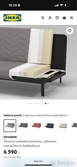 IKEA NYHAMN 3místná rozkládací pohovka - 6