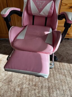 Herní růžová židle - 6