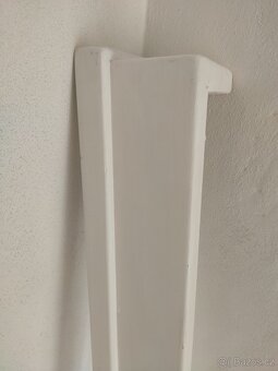 RETRO Garnýže / Garnýž na závěsy záclony dřevěné bílé - 6