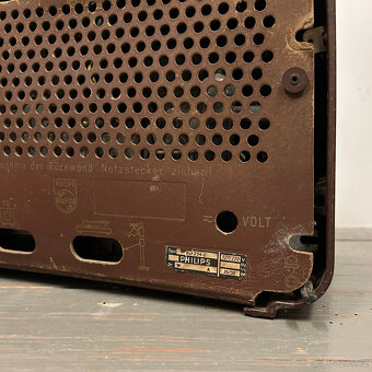 Bakelitové rádio Philips Philetta, typ BD 254 U - 6