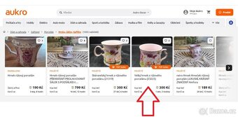 Krásný růžový kafáč či čajovník v retro stylu - SLEVA - 6