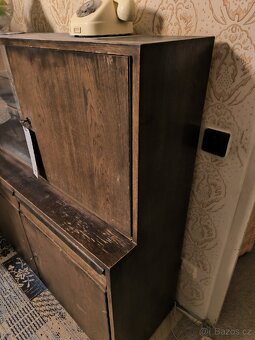 Vitrína, obývací sestava, vintage - 6