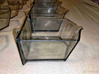 Skleněné dózy (šuplíčky) historické velké - 6