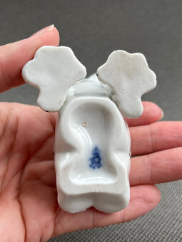 Art Deco porcelánová soška Pes 9 cm, Aelteste Volkstedt - 6