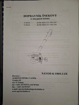 Šnekový dopravník obilí - 6