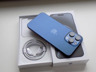 APPLE iPhone 15 Pro MAX 512GB Modrý Titan-ZÁRUKA-TOP STAV - 6