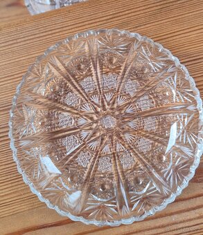 Krásná skleněná ručně broušená miska olovnatý křišťal - 6