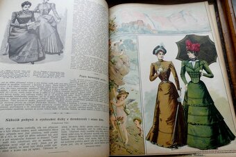 Nové Pařížské módy, svázaný ročník 1898, starý módní časopis - 6