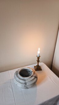 Masivní vintage mramorová dóza z Itálie - 6