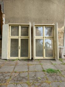 Dřevěná okna 178x110,.. čtyřkřídlé, vnitřní okenice - 6