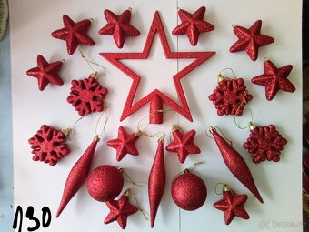 Vánoční ozdoby - staré, vánoční ozdoby, baňky , korálkové - 6
